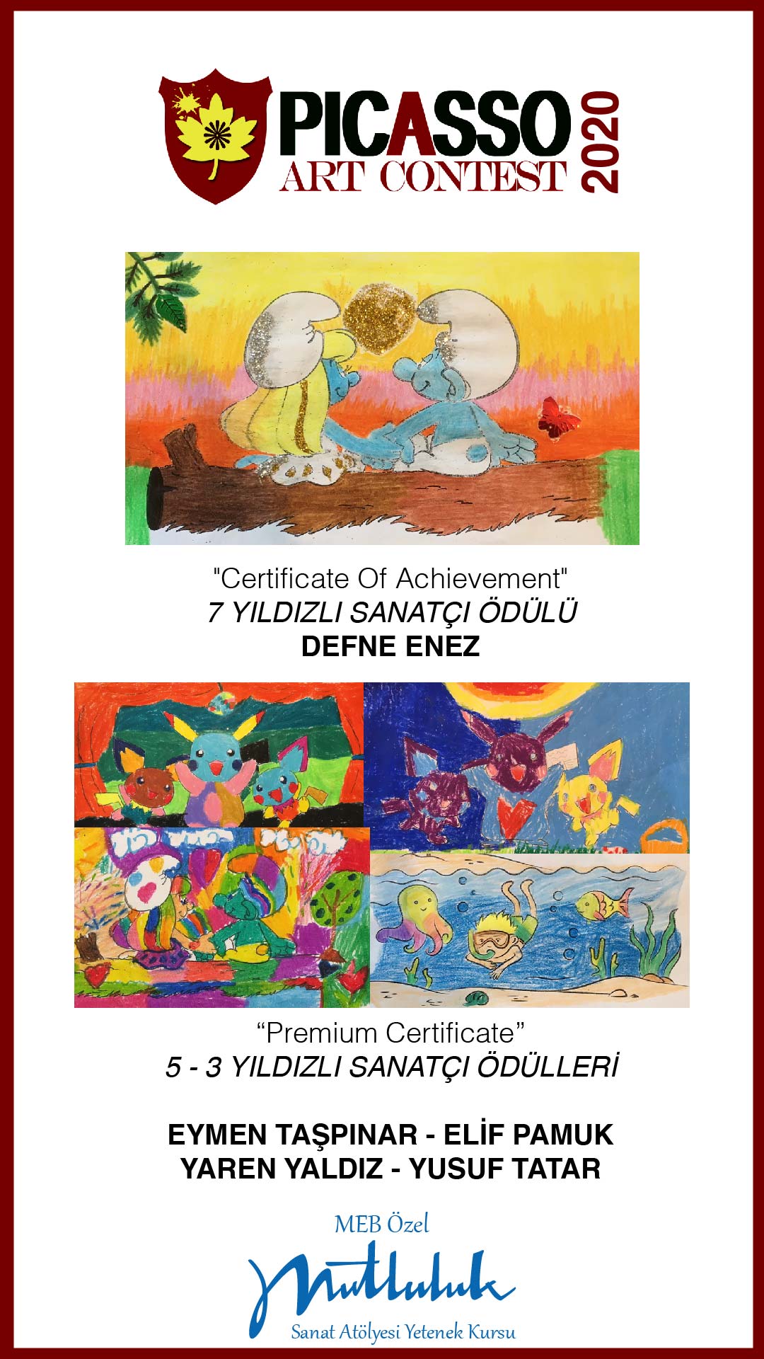 PICASSO ART CONTEST - COLOR ME 2020