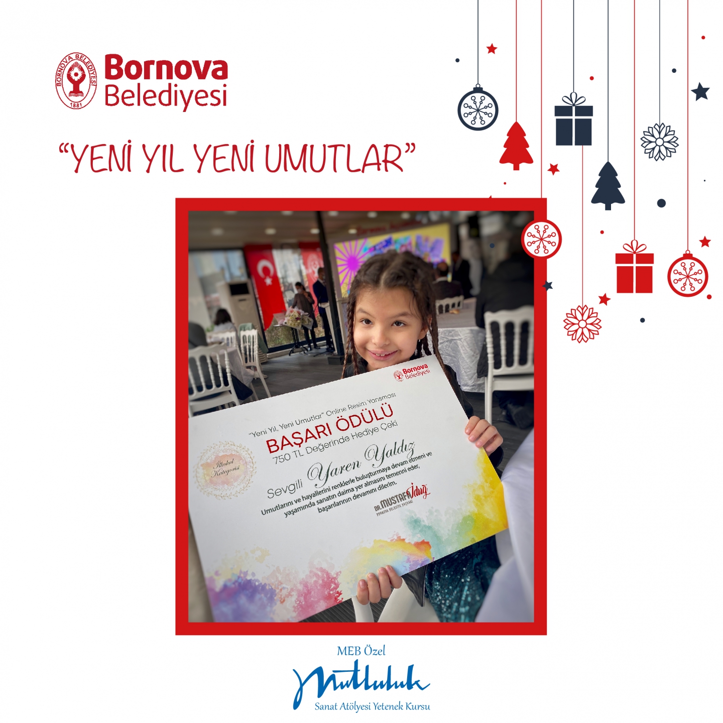 Bornova Belediyesi Yeni Yıl Yeni Umutlar Resim Yarışması